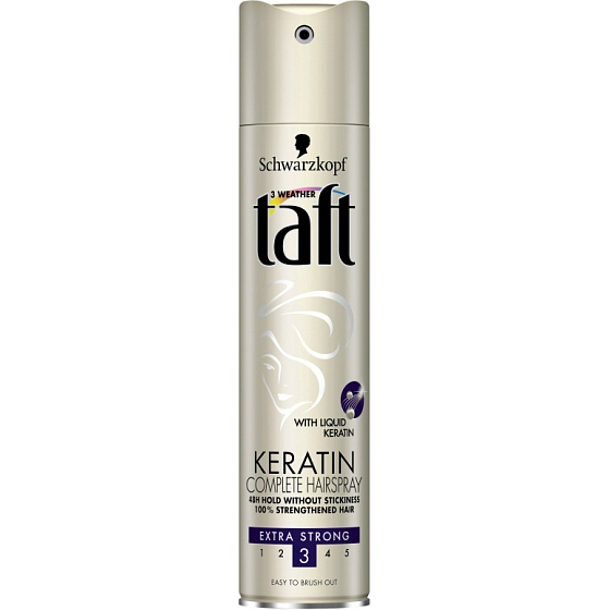 Taft Keratin Complete extra silná fixace lak na vlasy 250 ml