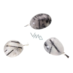 Kwarc z Turmalinem Troml kawałek naturalny kamień, 2,2-3 cm, 1 sztuka, kamień kamienie Kwarc z Turmalinem Troml kawałek naturalny kamień, 2,2-3 cm, 1 sztuka, kamień kamienie