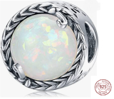 Charm Srebrna 925 Minimalistyczna winną, Opal syntetyczny, koralik na bransoletkę, symbol