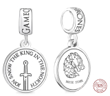Zawieszka ze srebra 925 Gry o Tron Jon Snow, charms do bransoletki, film