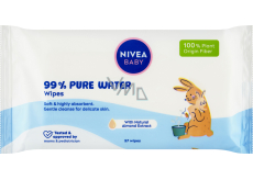 Nivea Baby 99% Pure Water chusteczki oczyszczające, 57 sztuk