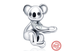 Zawieszka ze srebra 925 Koala, koralik do bransoletki