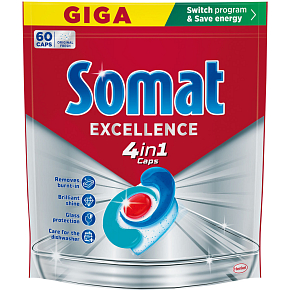 Somat tabletki do zmywarki Excellence 4w1 60 szt.