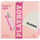 Playboy Play It Sexy woda toaletna 40 ml + czapka, zestaw prezentowy dla kobiet
