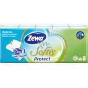 Zewa Softis Protect 4vrstvé papírové kapesníky, 10 x 9 ks