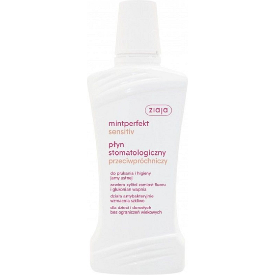 Ziaja Mintperfekt Sensitiv ústní voda proti zubnímu kazu 500 ml