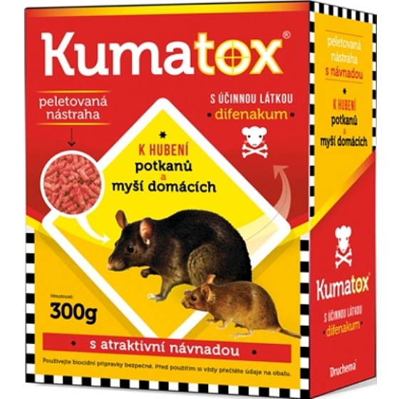 Kumatox G granulovaná nástraha k hubení myší domácích 300 g
