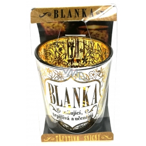 Albi Třpytivý svícen ze skla na čajovou svíčku BLANKA, 7 cm Albi Třpytivý svícen ze skla na čajovou svíčku BLANKA, 7 cm