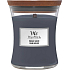 WoodWick Indigo Suede - Modrý semiš vonná svíčka s dřevěným knotem a víčkem sklo střední 275 g