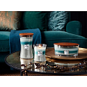 WoodWick Trilogy Icy Woodland - Ledový les vonná svíčka s dřevěným širokým knotem a víčkem sklo loď 453 g