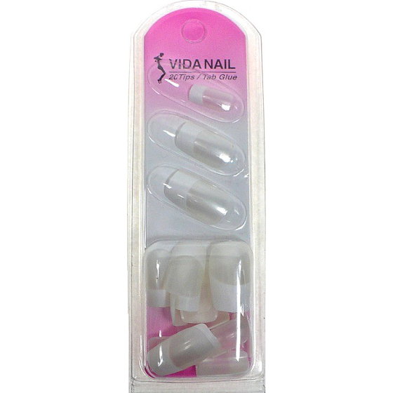 Diva & Nice Vida Nail French Nail Girls umělé nehty na francouzskou manikúru 24 kusů