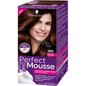 Schwarzkopf Perfect Mousse Permanent Foam Color barva na vlasy 388 Tmavě červenohnědý Schwarzkopf Perfect Mousse Permanent Foam Color barva na vlasy 388 Tmavě červenohnědý