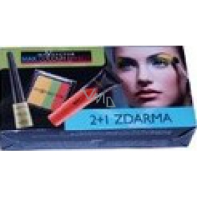 Max Factor Max Effect Trio oční stíny 3,5 g + Max Effect Dip-In oční stíny 3 g + Max Effect lesk na rty 13 ml, kosmetická sada Max Factor Max Effect Trio oční stíny 3,5 g + Max Effect Dip-In oční stíny 3 g + Max Effect lesk na rty 13 ml, kosmetická sada