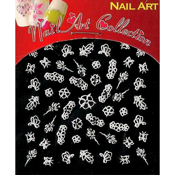 Absolute Cosmetics Nail Art nálepky na nehty s kamínky NT24W 1 aršík