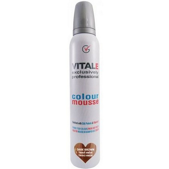Vitale Exclusively Professional barvící pěnové tužidlo s vitaminem E Dark Brown - Tmavě hnědá 200 ml