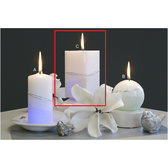 Lima Magická Artic svíčka hranol 65 x 120 mm 1 kus