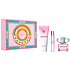 Versace Bright Crystal toaletní voda pro ženy 90 ml + tělové mléko 150 ml + cestovní toaletní voda 10 ml, dárková sada