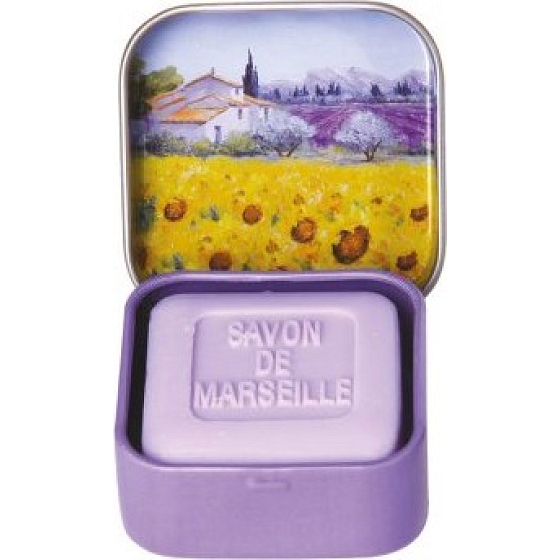Esprit Provence Levandule a slunečnice Marseillské toaletní mýdlo v plechu 25 g