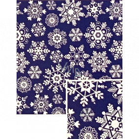 Nekupto Dárkový balicí papír vánoční 70 x 500 cm Tmavě modrý s bílými vločkami