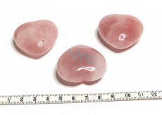 Różowy Kwarc Hmatka, kryształ w kształcie serca naturalny kamień 4 cm 1 sztuka, kamień miłości
