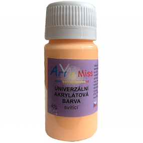 Art e Miss Świecąca uniwersalna farba akrylowa 72 Neon jasny pomarańczowy 40 g