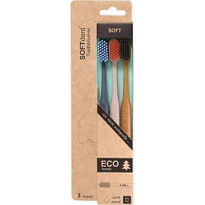 Soft Dent Eco Soft miękka szczoteczka do zębów 3 sztuki