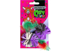 Tatrapet Miękki fleece z pomponem dla kotów 4 cm 2 sztuki