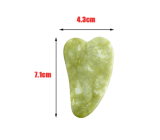 Serpentin Gua Sha redukuje zmarszczki, opuchlizny, poprawia elastyczność skóry 4,3 x 7,1 cm, kamień uzdrowicieli