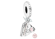Charm Srebrny 925 Uroczysty tort, zawieszka na bransoletkę urodziny