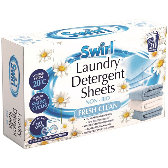 Swirl Fresh Clean chusteczki do prania do prania uniwersalnego 20 sztuk