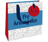 Nekupto Dárková papírová taška na mini hrníčky Na piękny dzień 18 x 16 x 8 cm