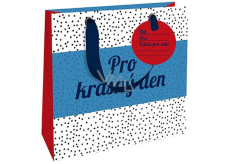 Nekupto Dárková papírová taška na mini hrníčky Na piękny dzień 18 x 16 x 8 cm