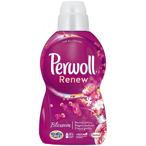 Perwoll Renew Blossom żel do prania kolorów, ochrona przed utratą kształtu i zachowanie intensywności koloru 18 dawek 990 ml