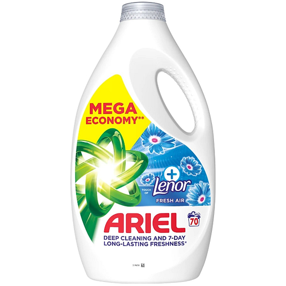 Ariel Plus Fresh Air prací gel univerzální, 70 dávek, 3,15 litru