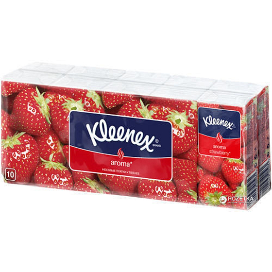 Kleenex Armoa Jahoda hygienické 3-vrstvé kapesníky 10 kusů