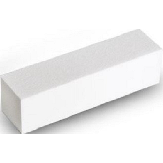Pilnik do paznokci 4-stronny blok biały 9,5 x 2,5 x 2,5 cm