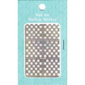 Nail Accessory Hollow Sticker szablony na nehty multibarevne čtverečky 1 aršík 129