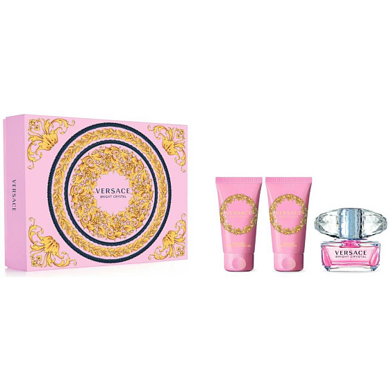Versace Bright Crystal toaletní voda 50 ml + tělové mléko 50 ml + sprchový gel 50 ml, dárková sada pro ženy