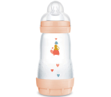 Mam Anti-Colic butelka antykolikova do karmienia, silikonowy smoczek o średnim przepływie 2+ miesięcy Różowa 260 ml