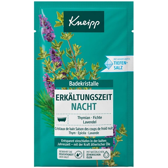 Kneipp Erkaltungszeit Nacht - Chłodna noc z solą do kąpieli 60 g