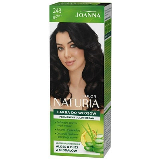 Joanna Naturia farba do włosów z proteinami mlecznymi 243 czarny bakłażan