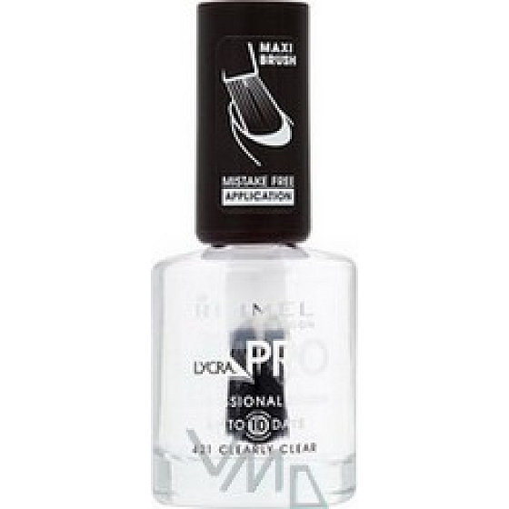 Rimmel London Lycra Pro lak na nehty 421 Clearly Clear 12 ml