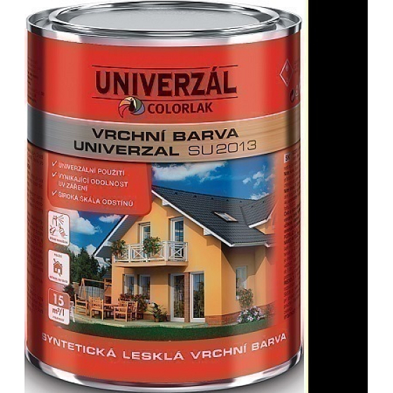 Colorlak Univerzal SU2013 syntetická matná vrchní barva Černá matná 0,6 l