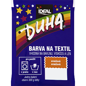 Ideal Duha pomarańczowa, farba do tkanin na bawełnę, wiskozę i len, na 300 g tkaniny, 15 g