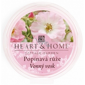 Heart & Home Popińcząca róża Sojowy naturalny wosk zapachowy 27 g