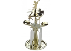 Aniołkowy dzwonek złoty ze 4 świeczkami 130 x 270 mm