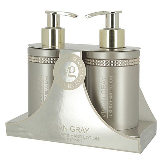 Vivian Gray Crystal Brown kremowe płynne mydło 250 ml + mleczko do rąk 250 ml, kosmetyczna seta