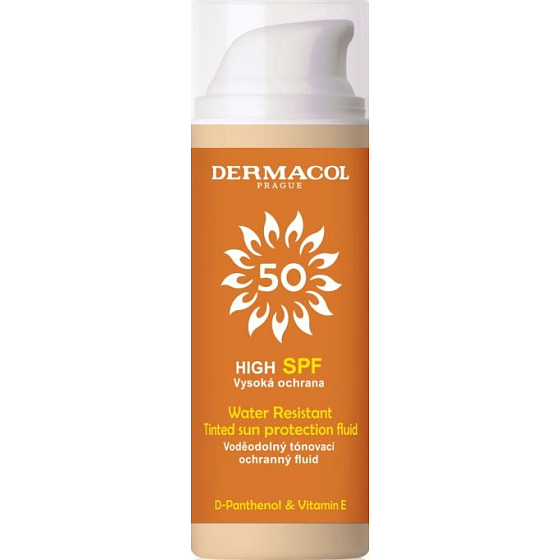 Dermacol Sun Water Resistent SPF50 voděodolný tónovací ochranný pleťový fluid 50 ml