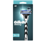 Gillette Mach3 maszynka do golenia + wymienne wkłady 2 sztuki dla mężczyzn