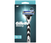 Gillette Mach3 maszynka do golenia + wymienne wkłady 2 sztuki dla mężczyzn